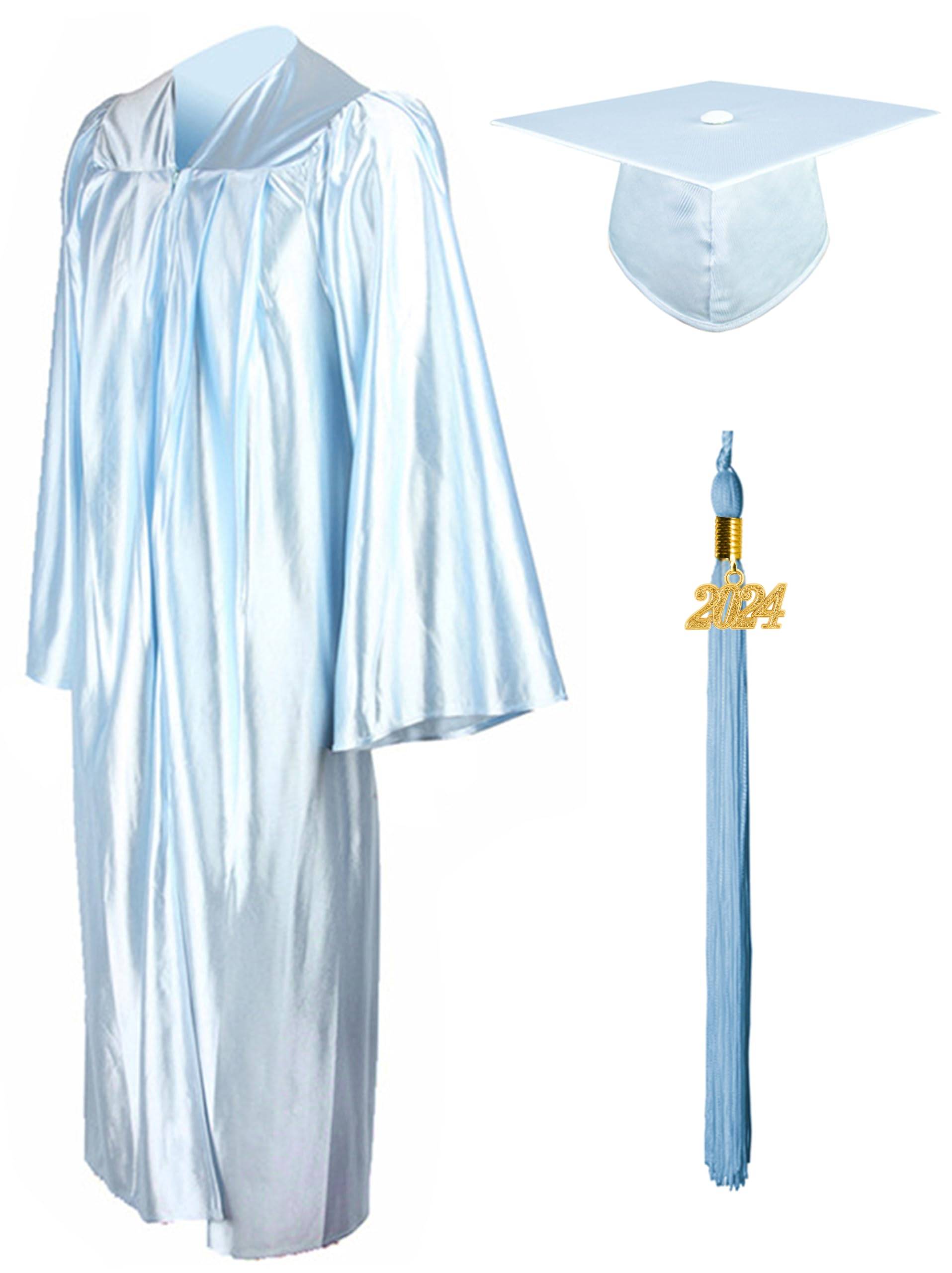 Shiny Graduation Gown Cap Tassel Set 11