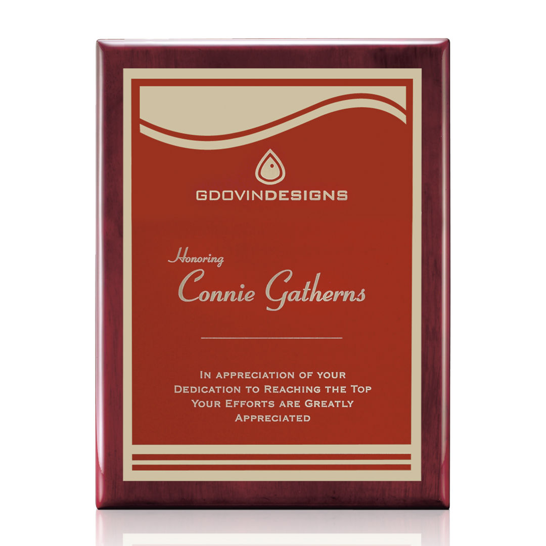Oakleigh/Marietta Plaque - Rosewood/Red 6
