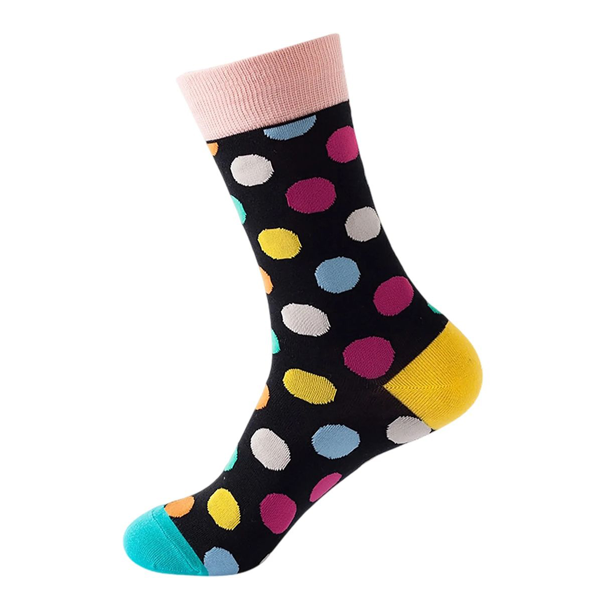 Cotton Crew Socks with Jacquard Pattern 40