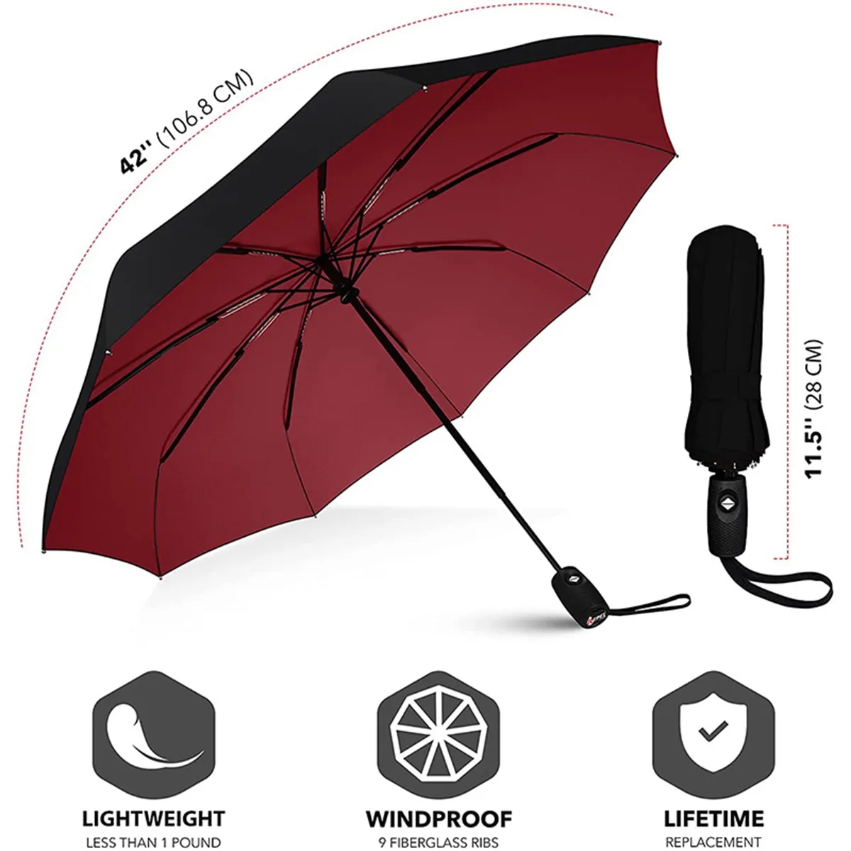 Windproof UV Proof Umbrella Durable Automatic Unbreakable 6