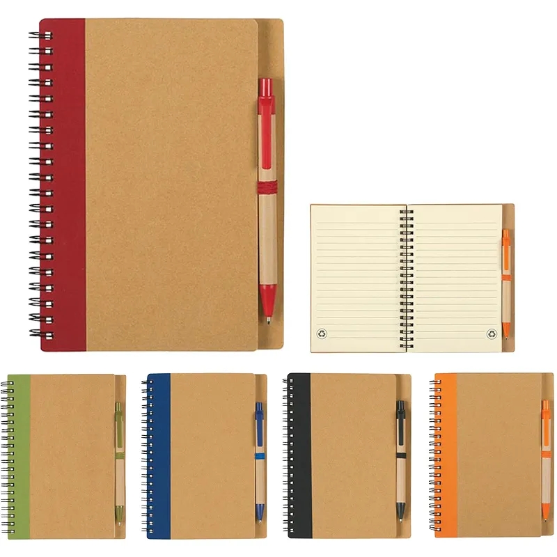 ECO-INSPIRED SPIRAL NOTEBOOK & PEN 1
