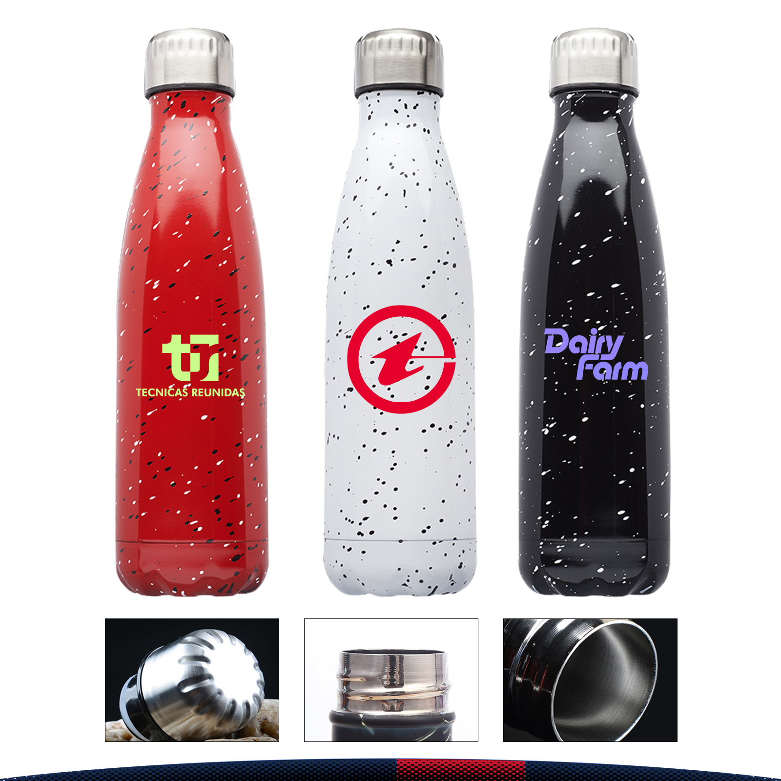 Acirds Stainless Steel Water Bottle - 17 OZ., custom water bottle with logo imprint 3