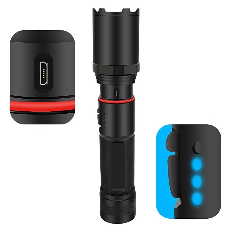 Custom Rechargeable Zoomable Flashlights 1