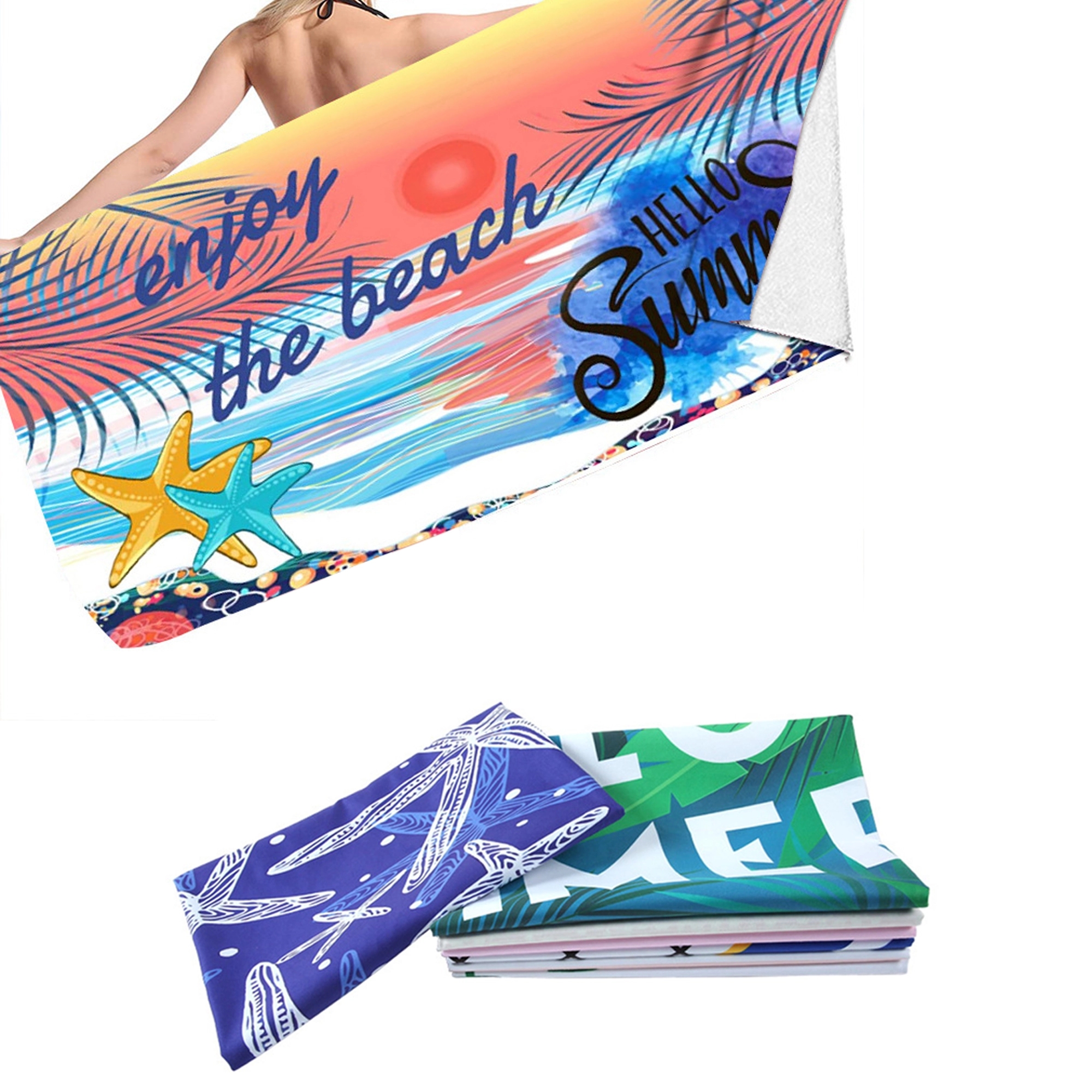 Full Color Microfiber Beach Towel 1