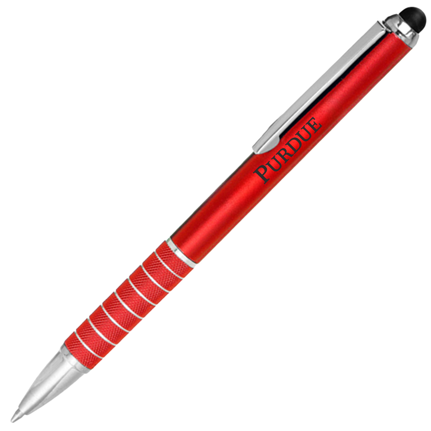 Twist Action Metal Pens w/ Stylus & Chrome Accent 2-in-1 Pen 1