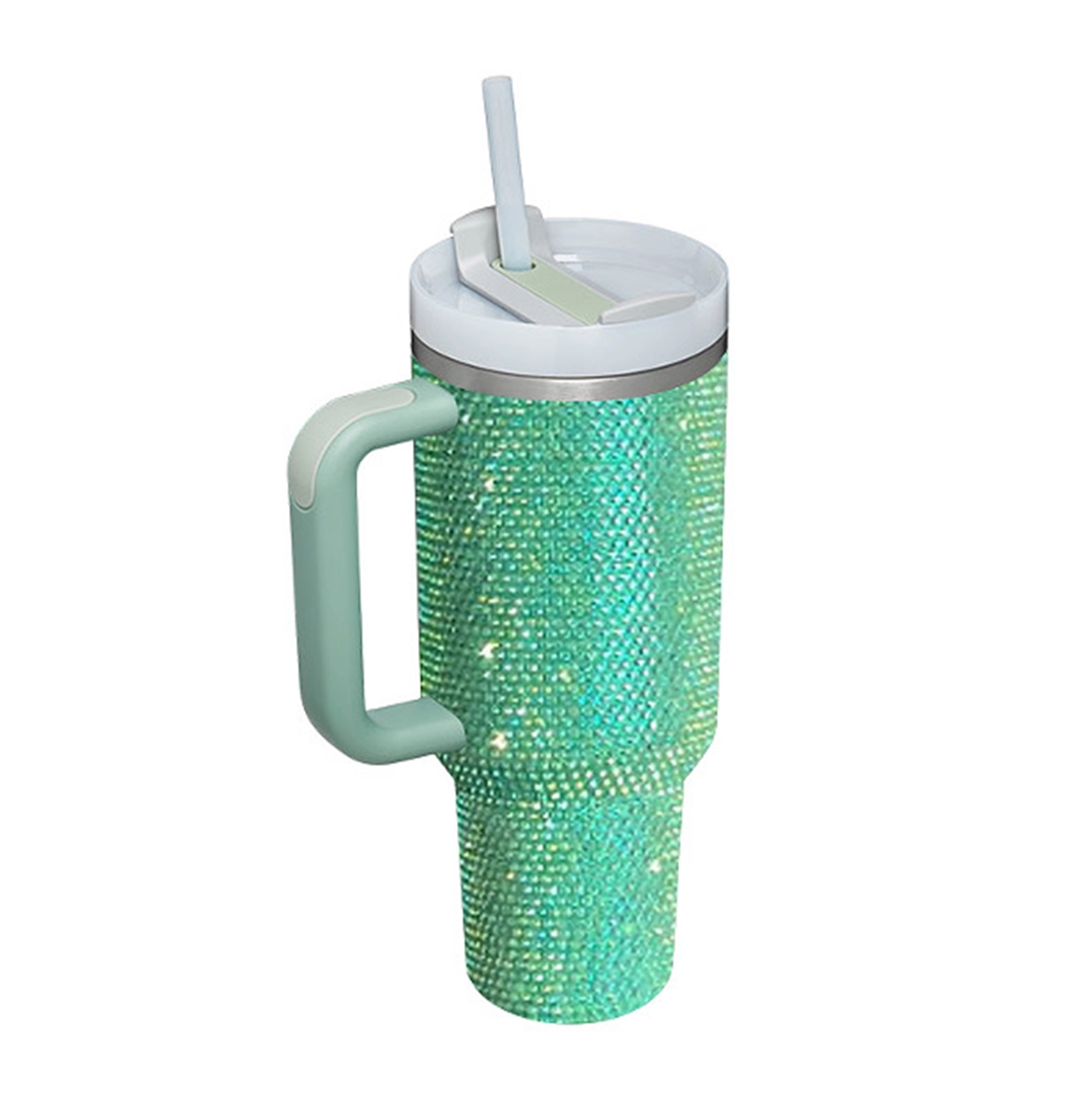 40 Oz. Stainless Steel Vacuum Tumbler with Straw & Handle 2