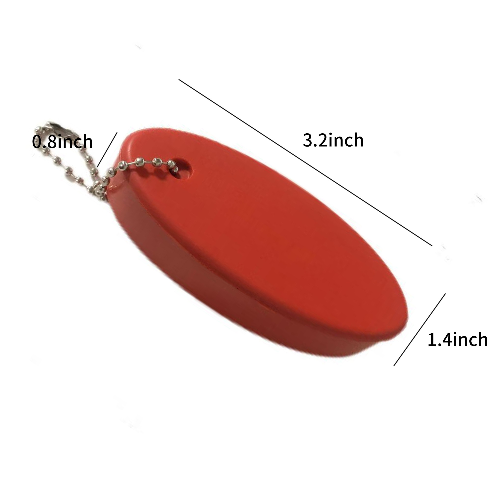 Oval Polyurethane Floating Foam Key Chain For Water Safety 8