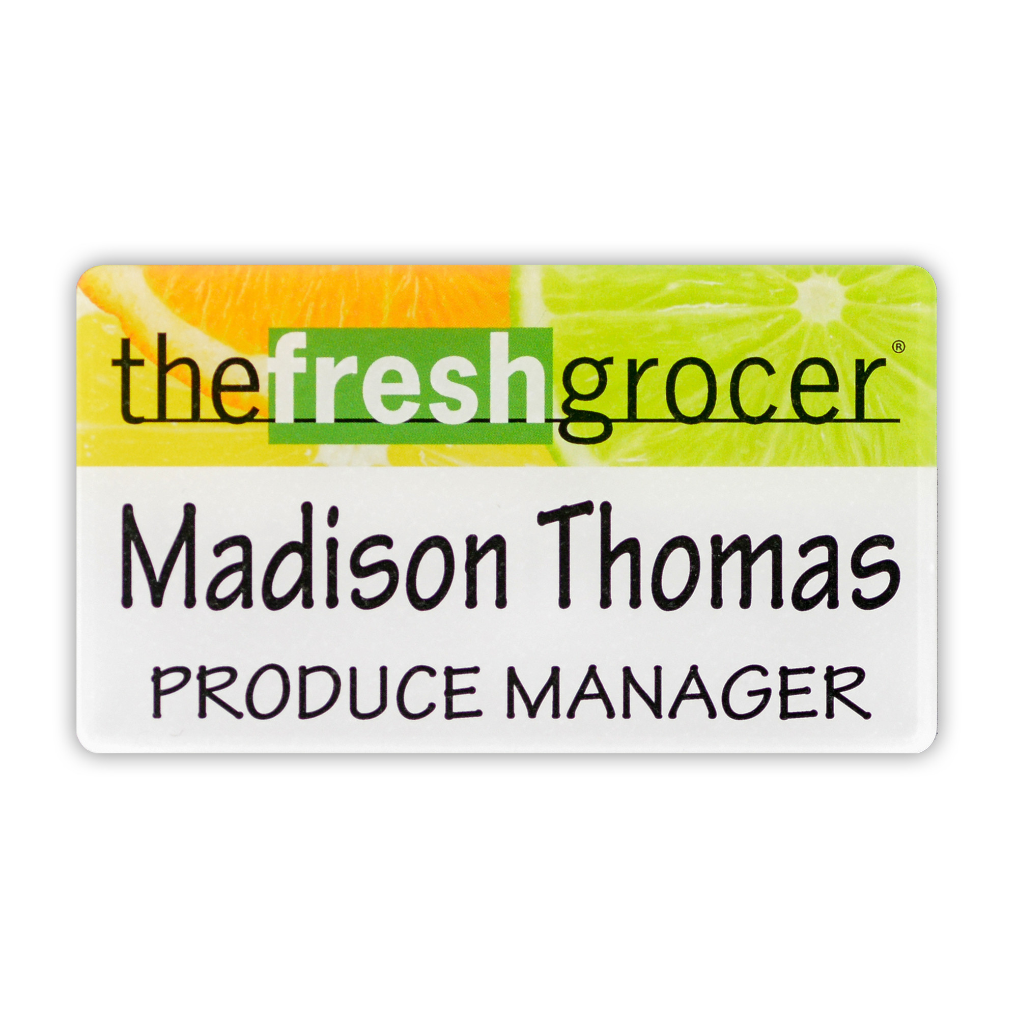 USA Made Acrylic Personalized Name Badge (11-15 Sq. Inches)