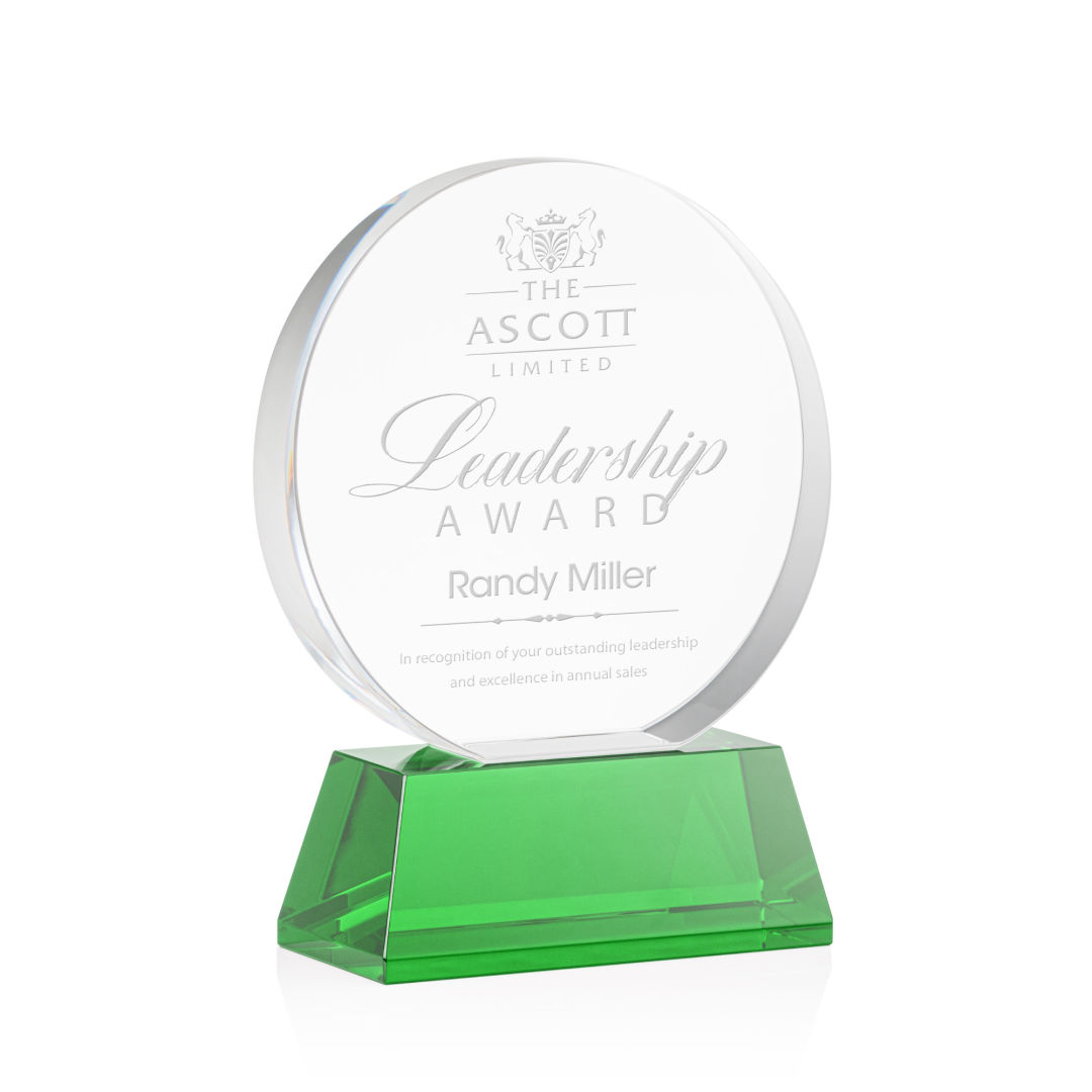 Glenwood Award on Base - Green 6