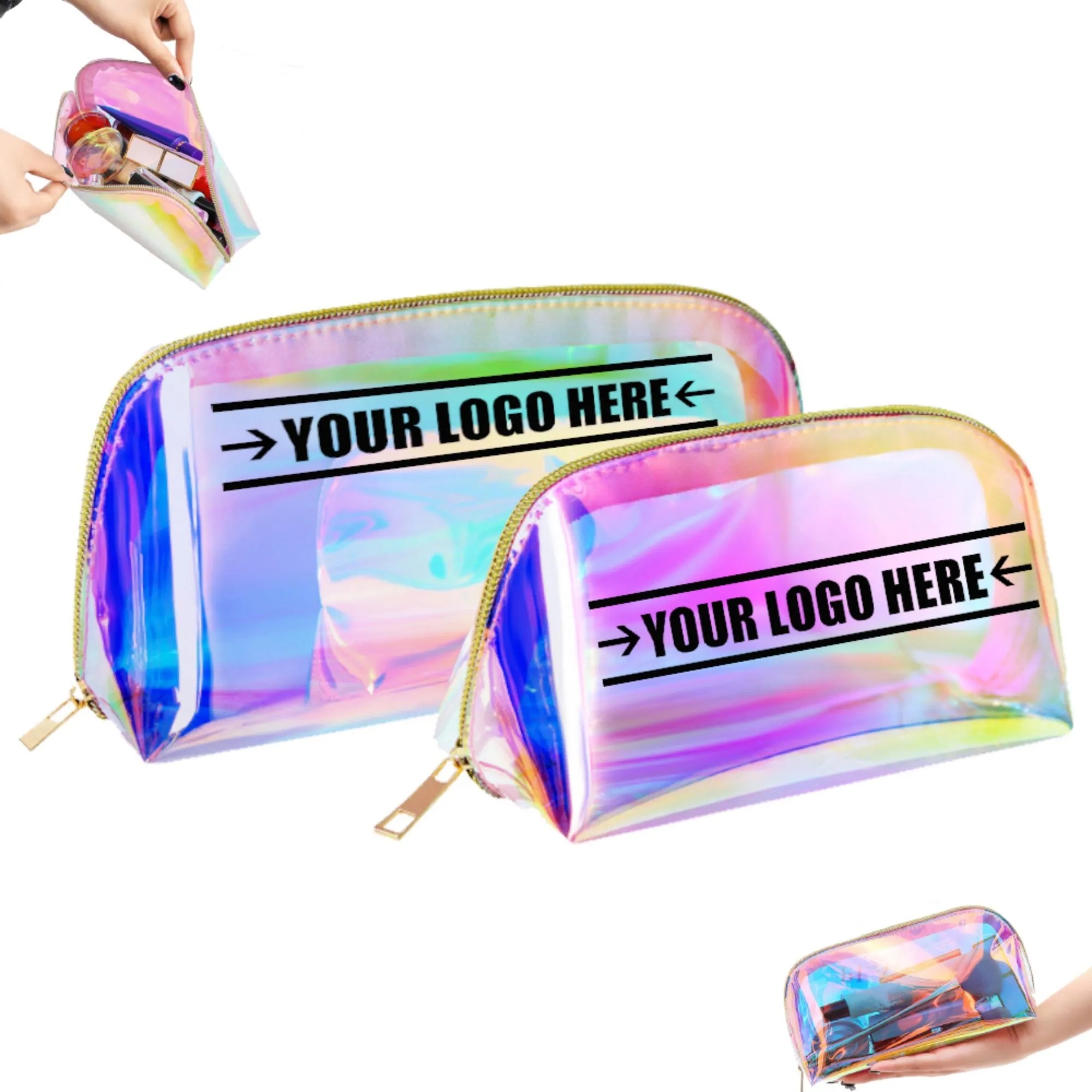 TPU Holographic Clear Makeup Bag 2