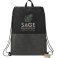 Ash Zippered Recycled Drawstring Bag 26