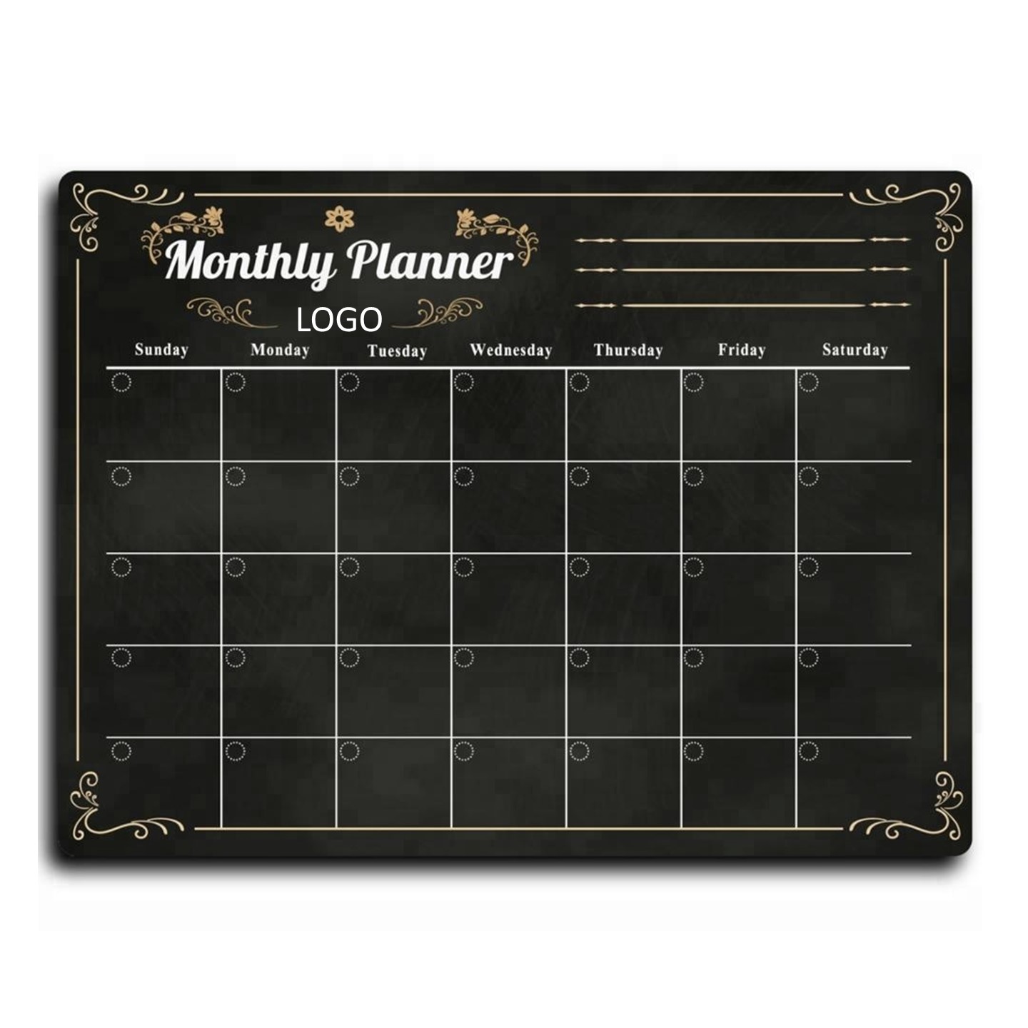 Magnetic Refrigerator Calendar Chalk Board 1