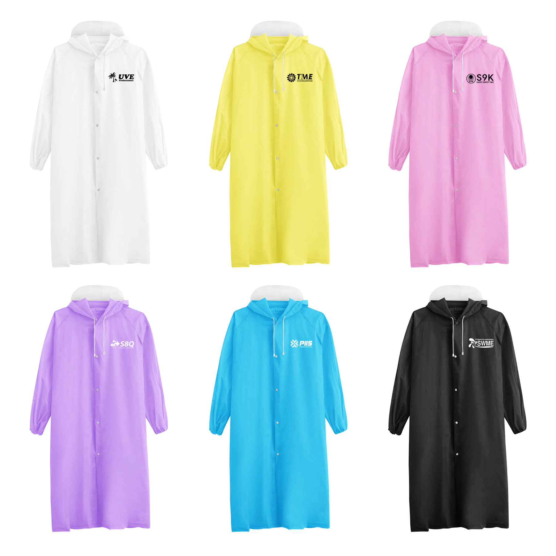 PEVA Reusable Transparent Adult Raincoat 2