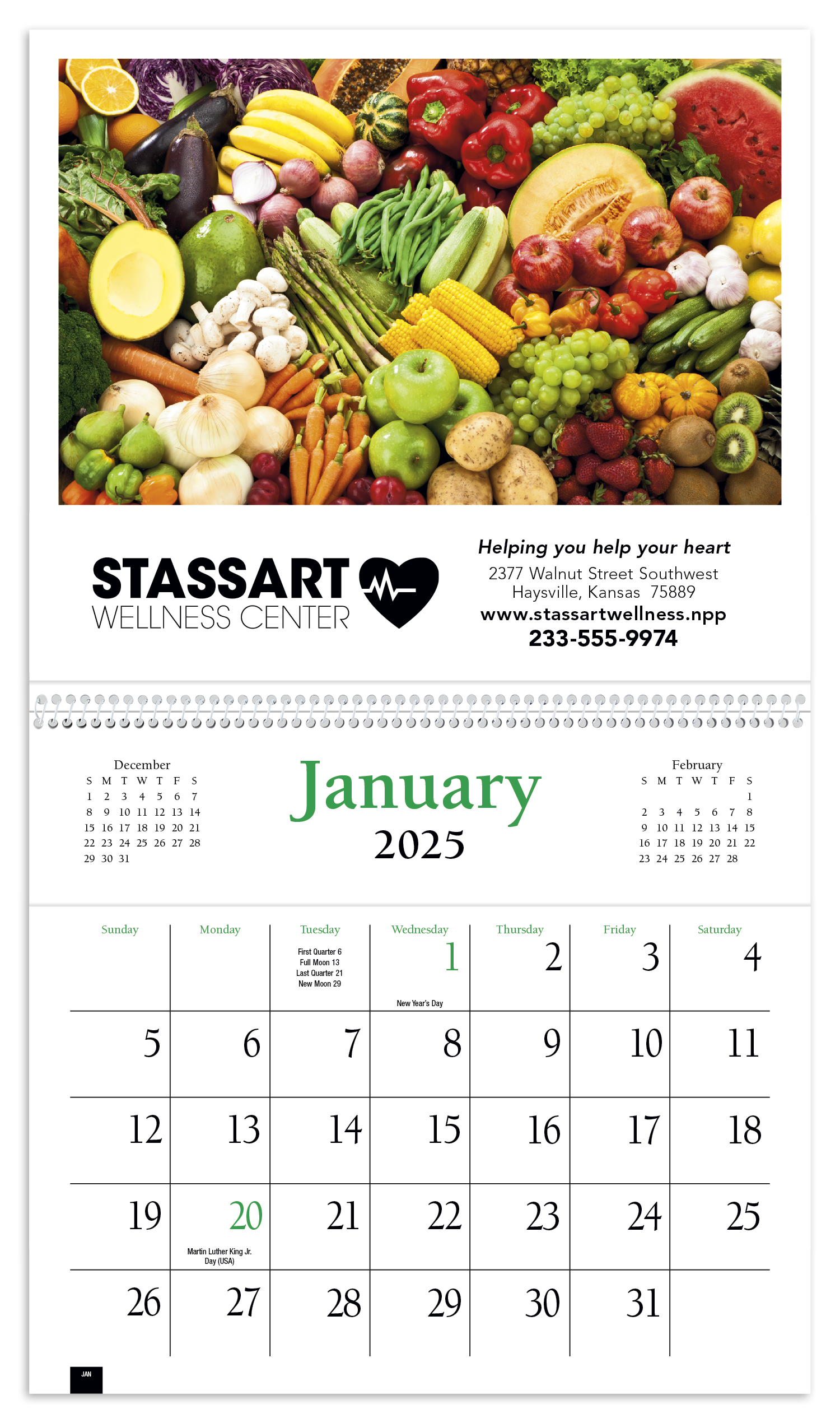 HotLine® Products Pocket Cookbook Calendar 46