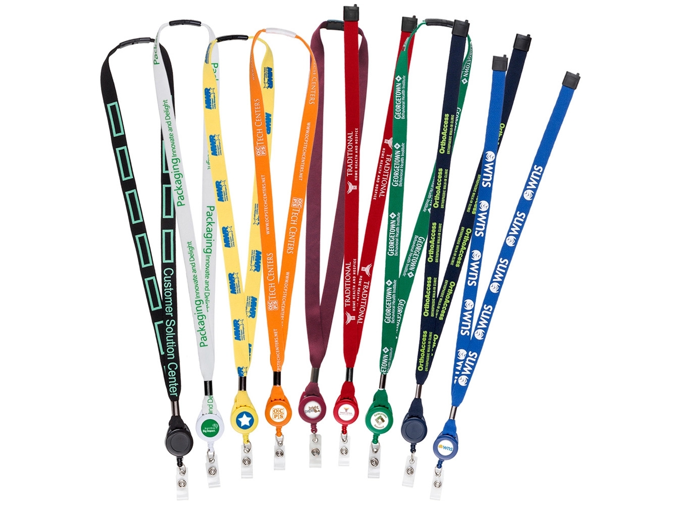 0.75" Diameter Lanyard With Badge Reel 1