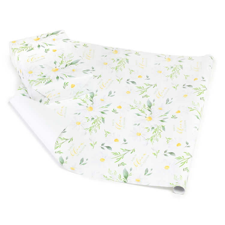 Delectable Daises Personalized Wrapping Paper Roll 2