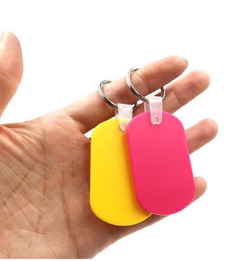 Plastic Dog tag Key Chain 2