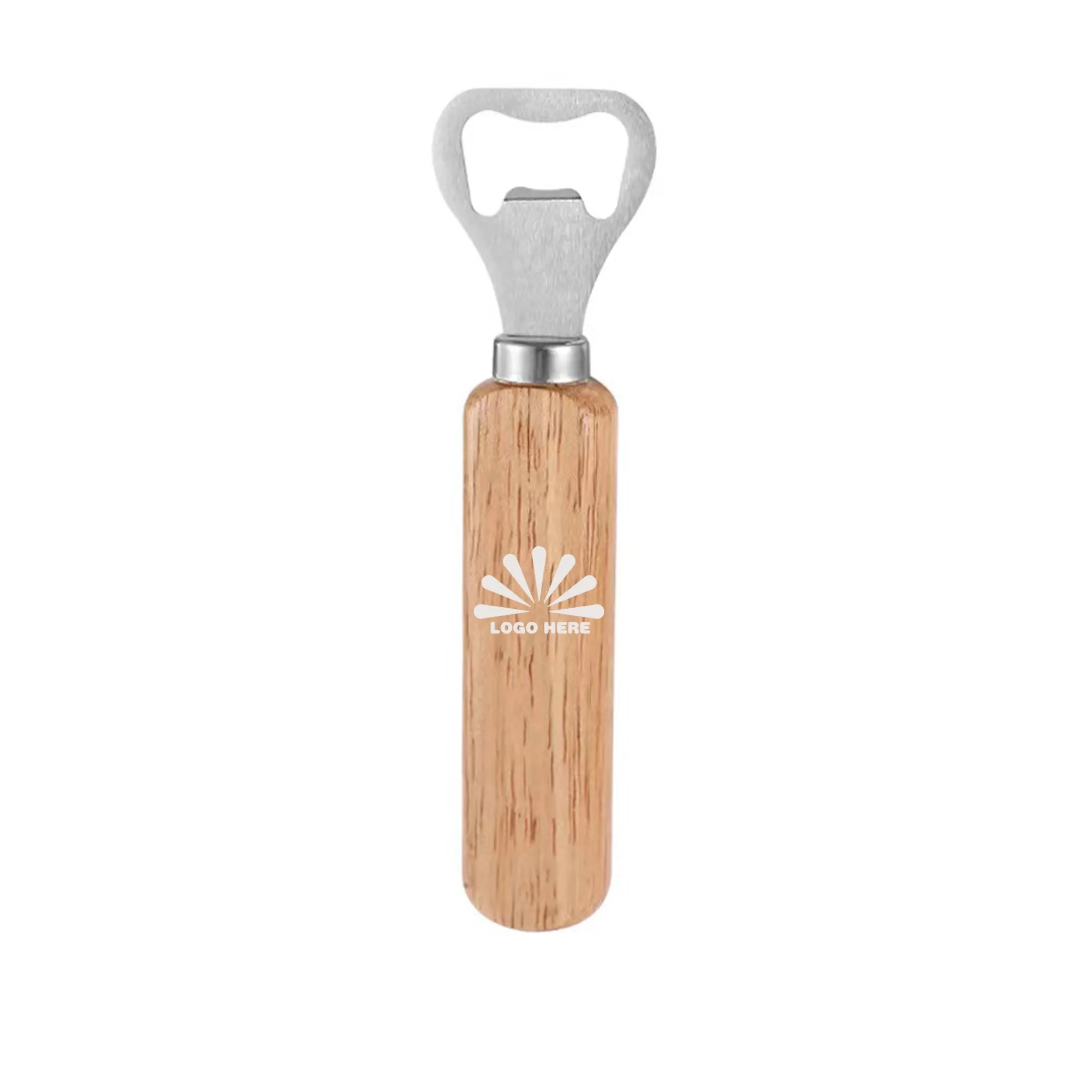Customizable wooden handle bottle opener 4