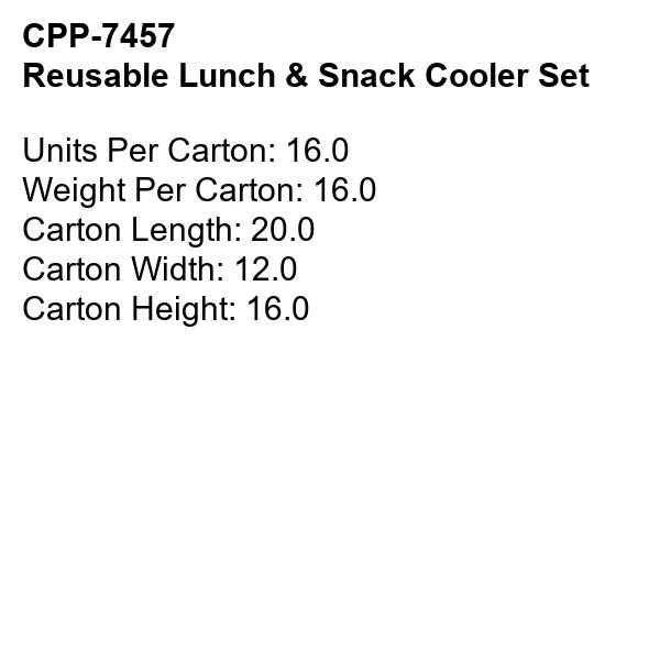 Reusable Lunch & Snack Cooler Set 9