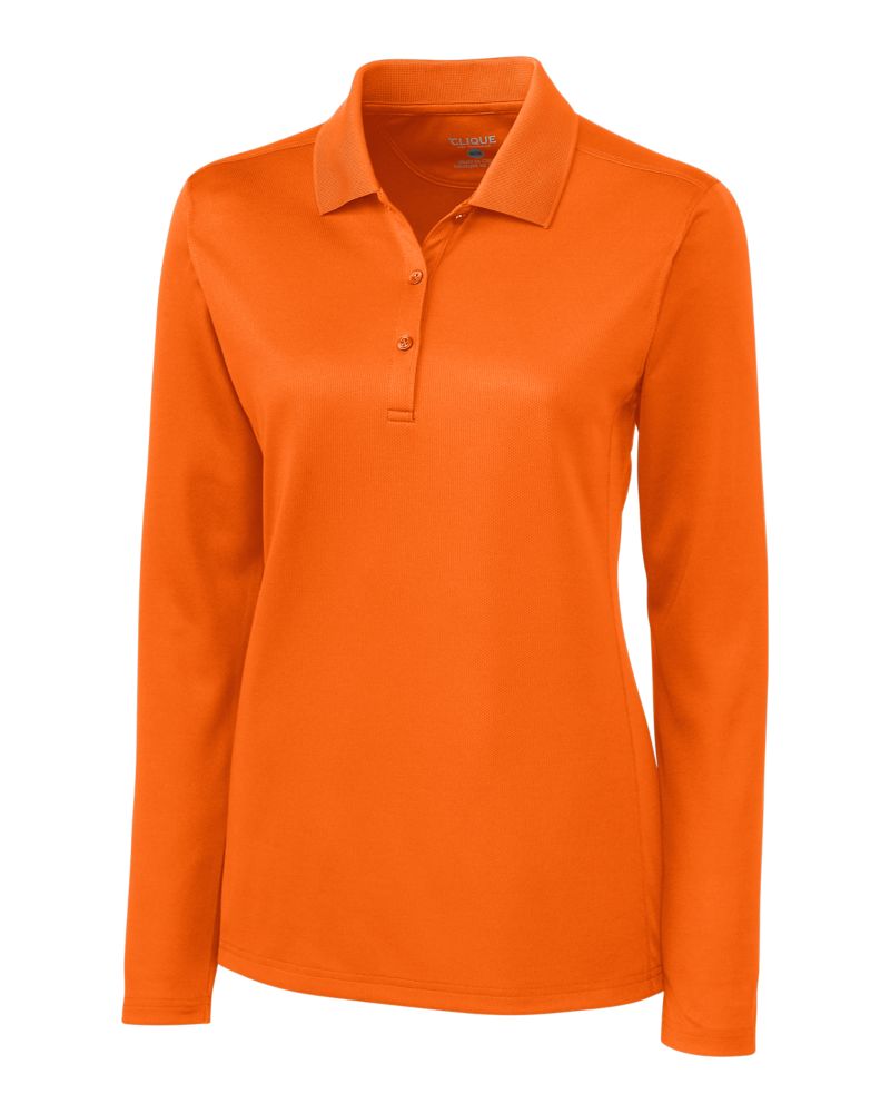Clique Ice Pique Tech Womens Long Sleeve Polo 10
