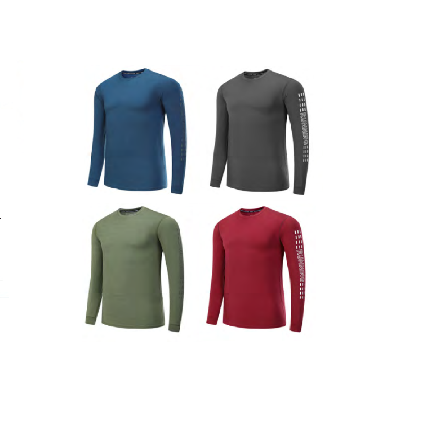 Men's Running Long Sleeve T-Shirt - Stock Style 5 2