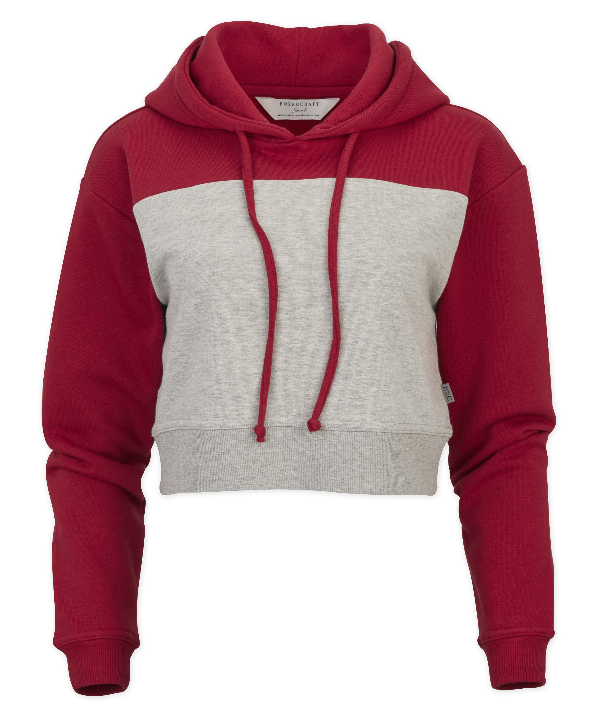 BOXERCRAFT WOMEN'S CROPPED FLEECE HOODIE 8