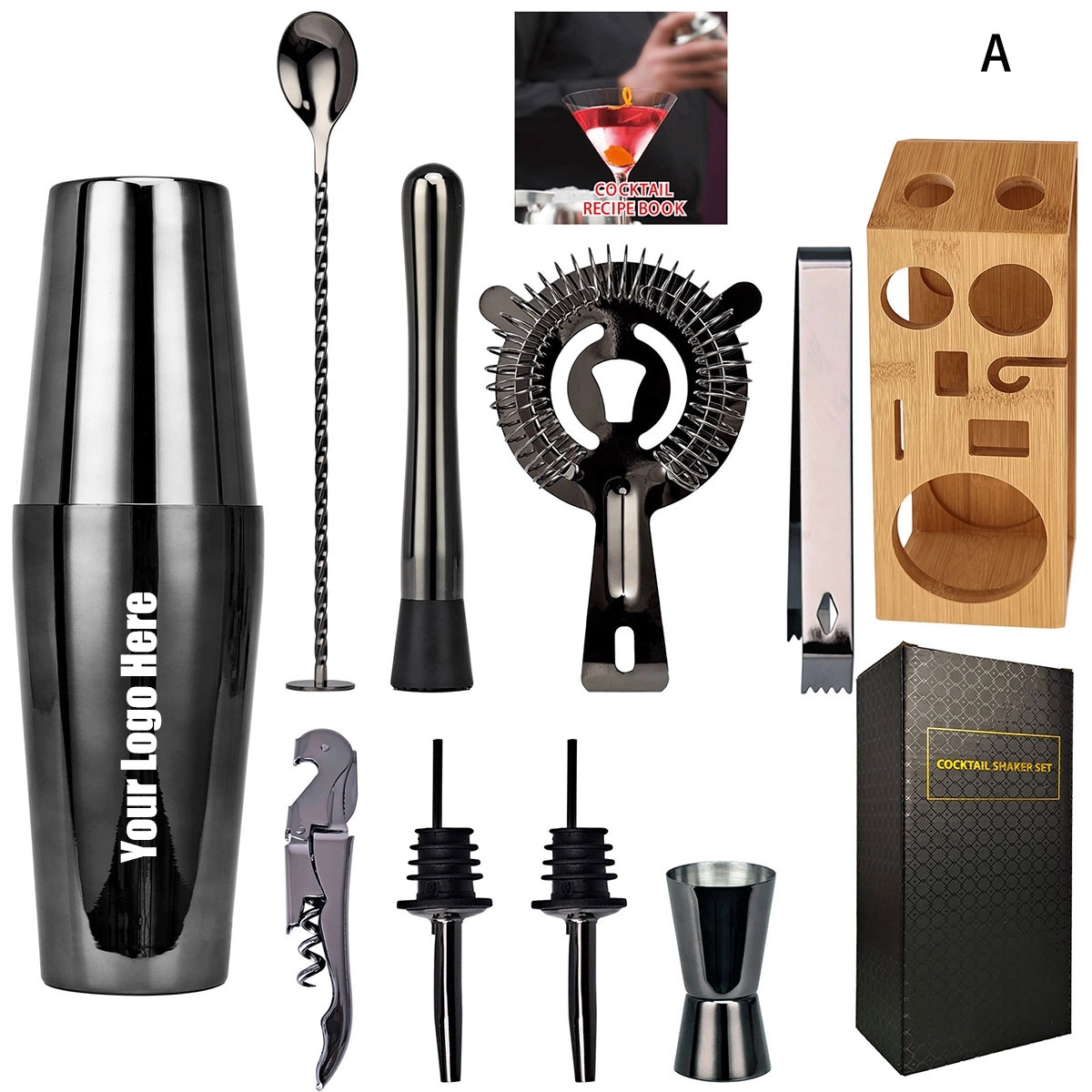 Cocktail Shaker Set (10Pcs) 2