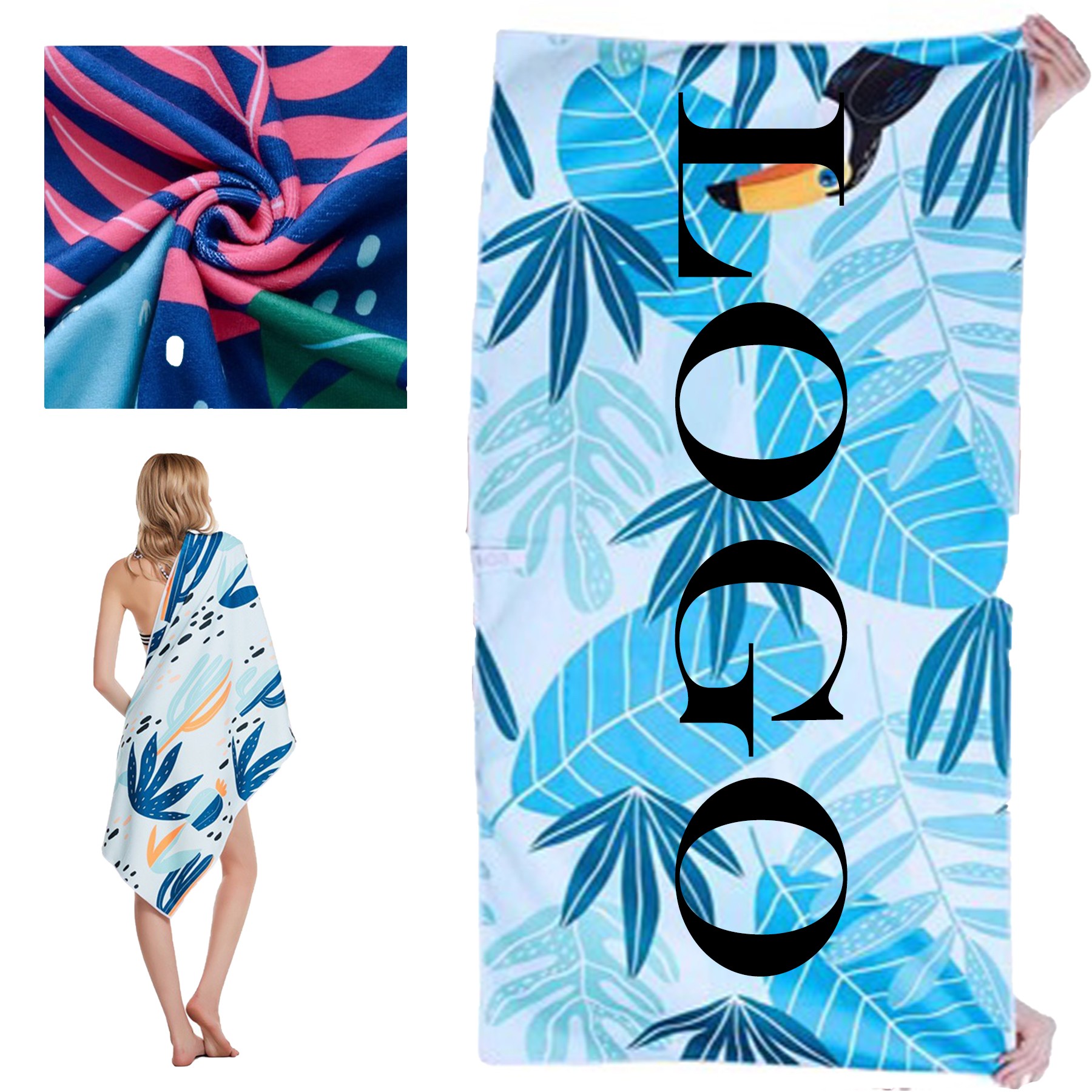 Microfiber Reinforced Fabric Beach Towel