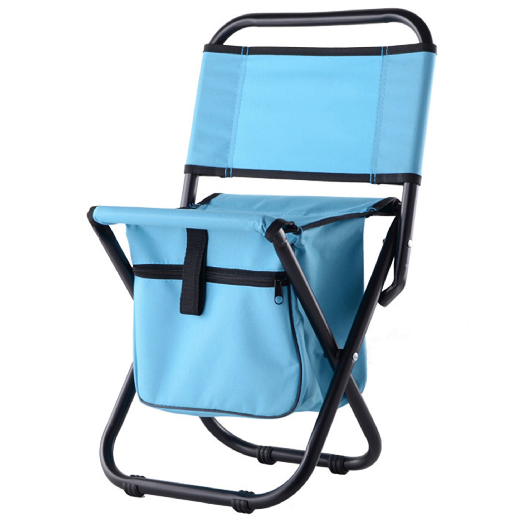 Portable Folding Camping Chair w/Insulated Cooler Bag 5