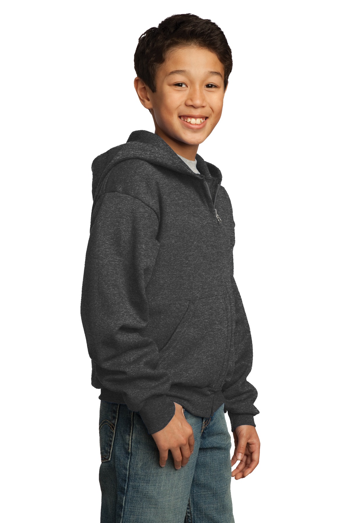 Port & Company® Youth Core Fleece Full-Zip Hooded Sweatshirt 135