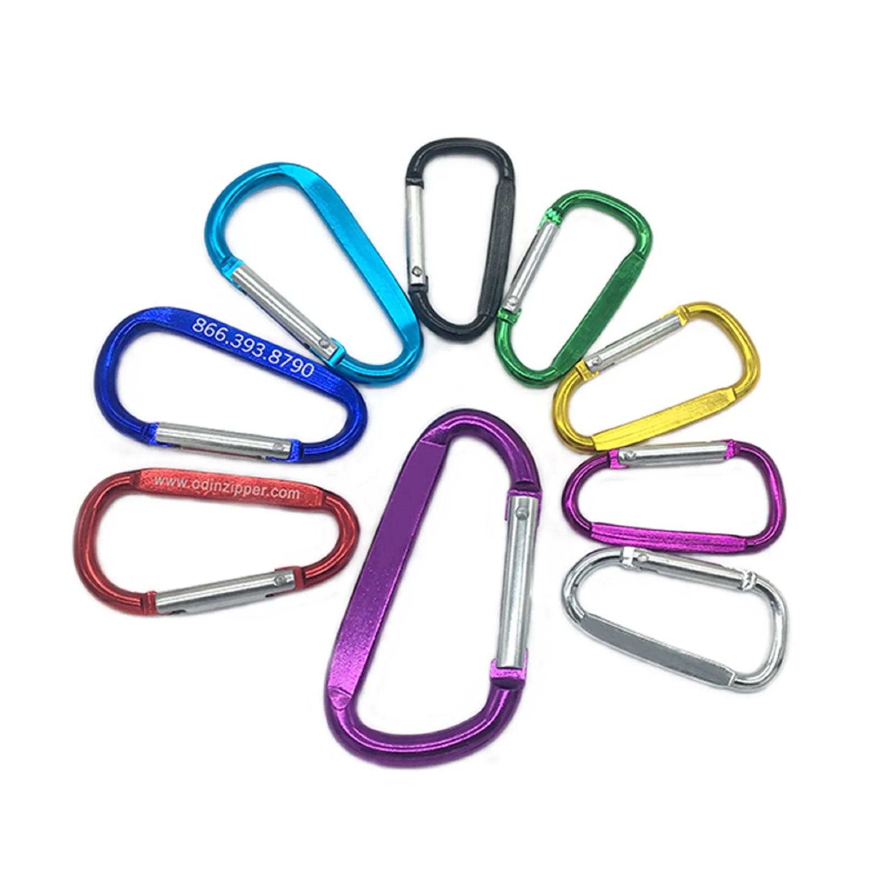 Aluminum D shape carabiner 2