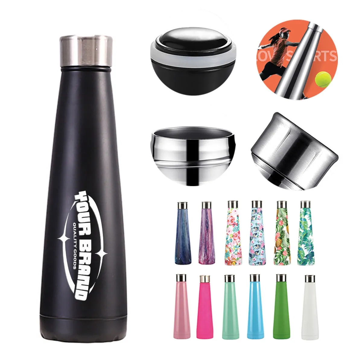 14oz. Conical Water Bottle 3