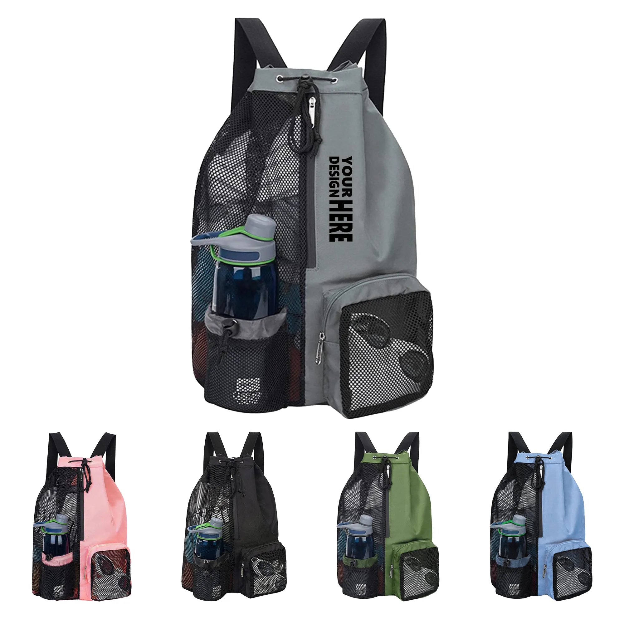 Outdoor Mesh Drawstring Backpack 2