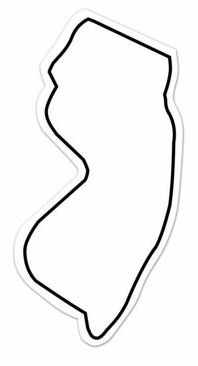 New Jersey State Shape Magnet - Full Color 1