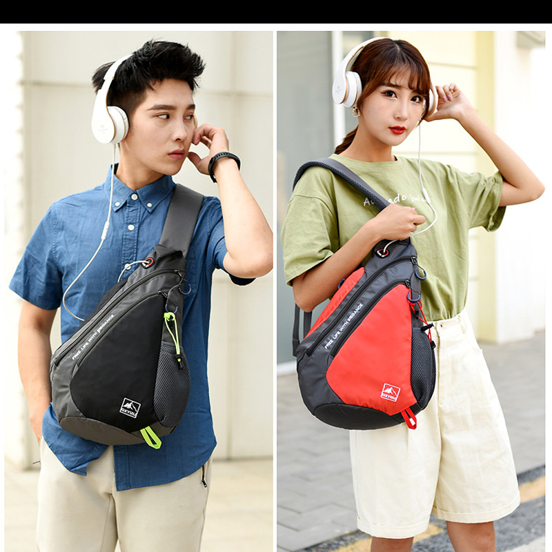 Sling Chest Shoulder Crossbody Bag w/USB Charging Port 9