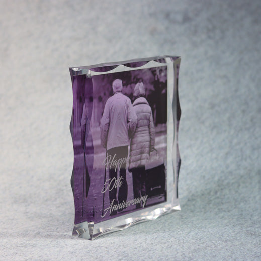 Acrylic Block With Scallop Edge 5