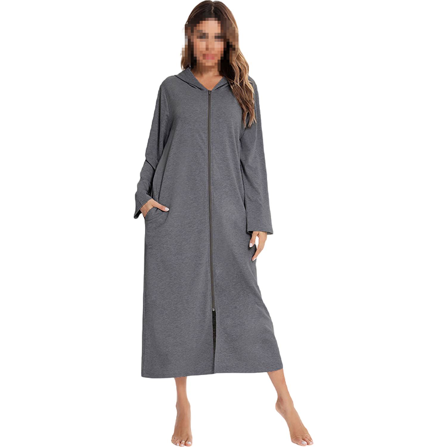 All-Season Long Zippered Housecoat Nightgown 20