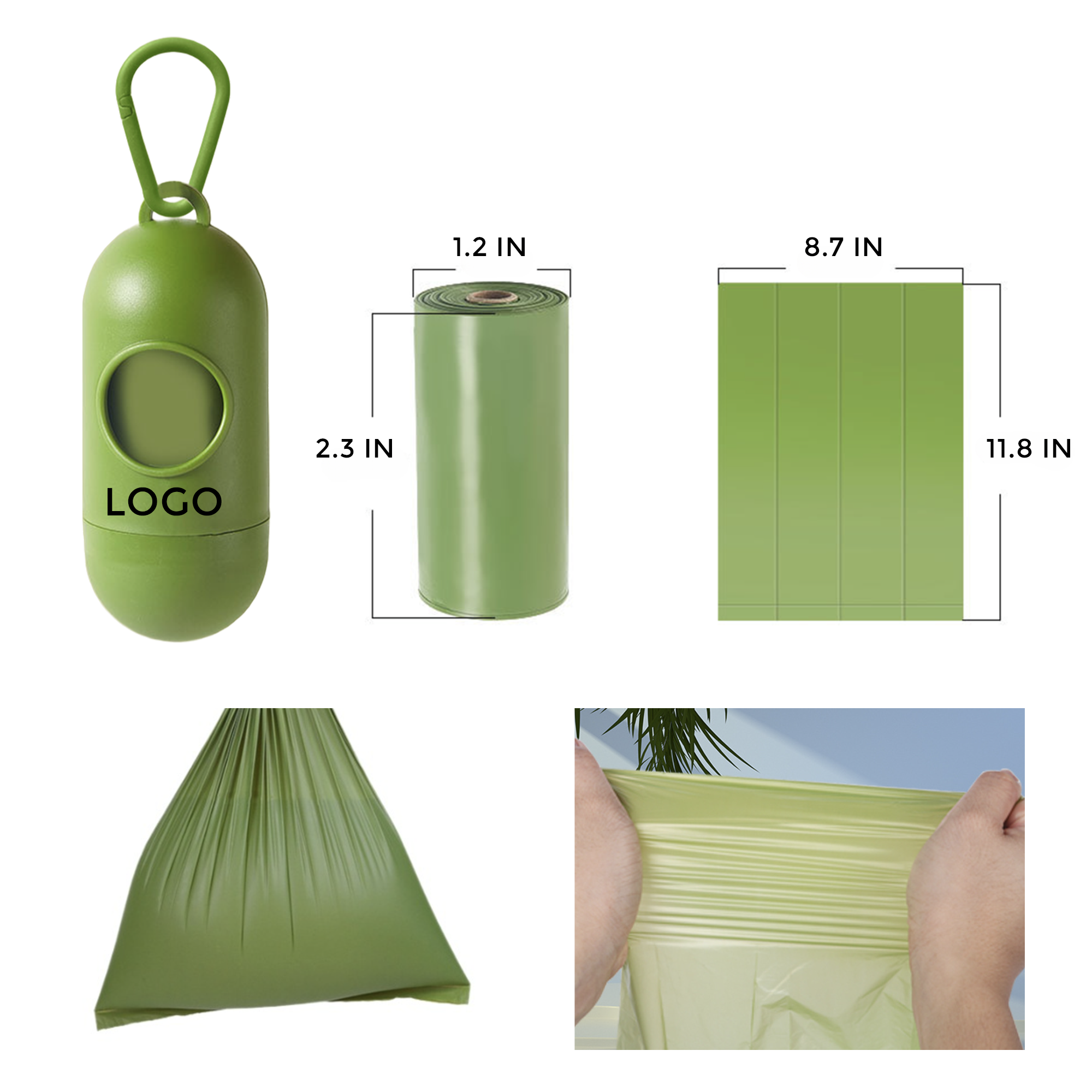 MOQ 10 PCS Eco - friendly Compostable Pet Waste Bag 1