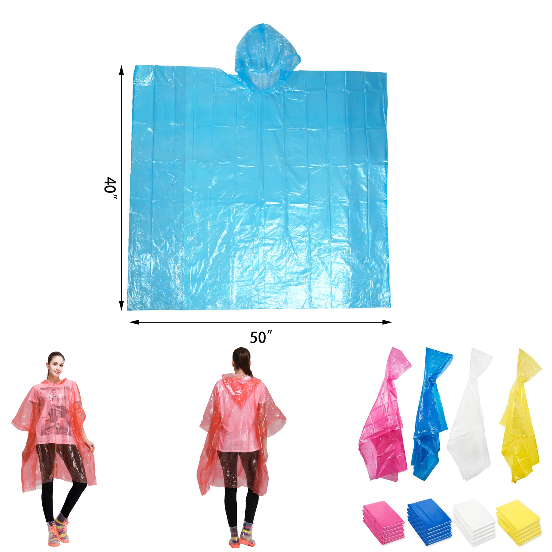 PE Disposable Rain Poncho 1