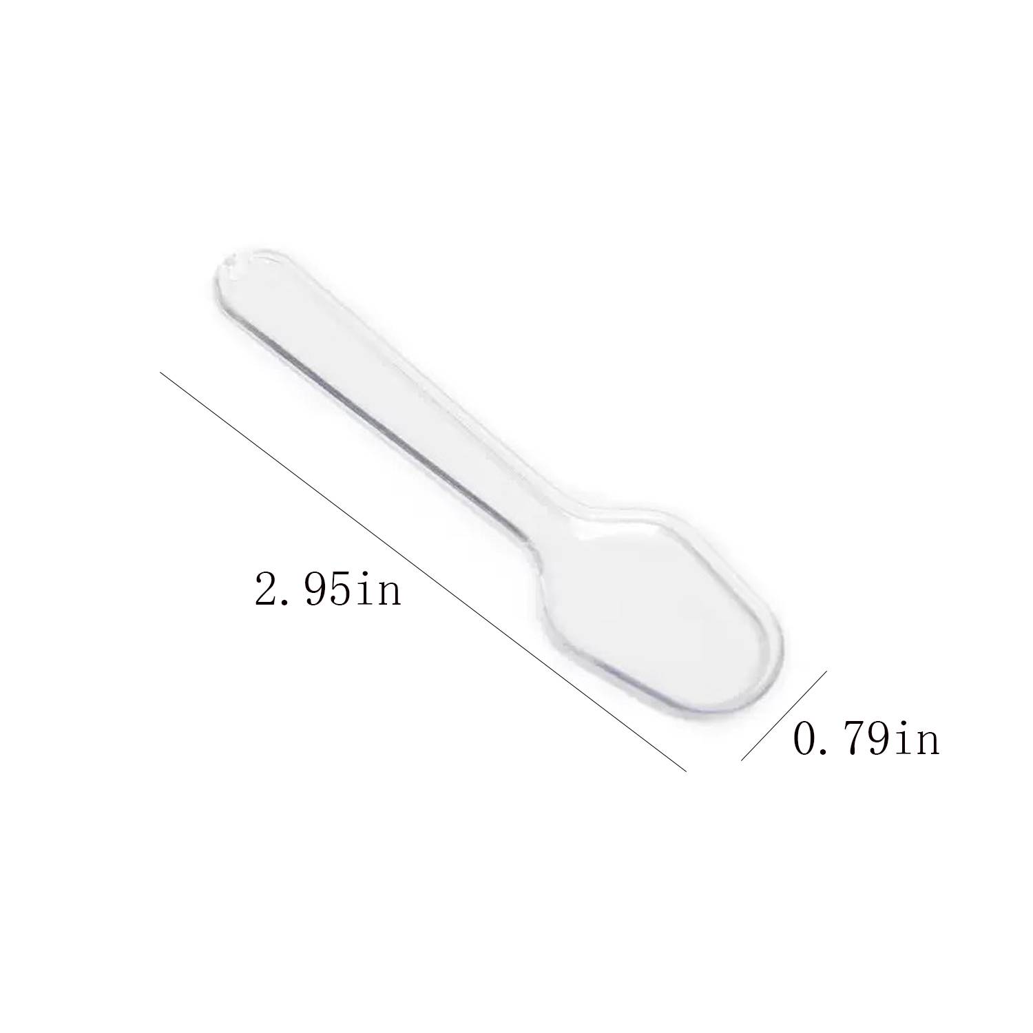 500 Pcs Disposable Plastic Mini Desserts Spoon 5