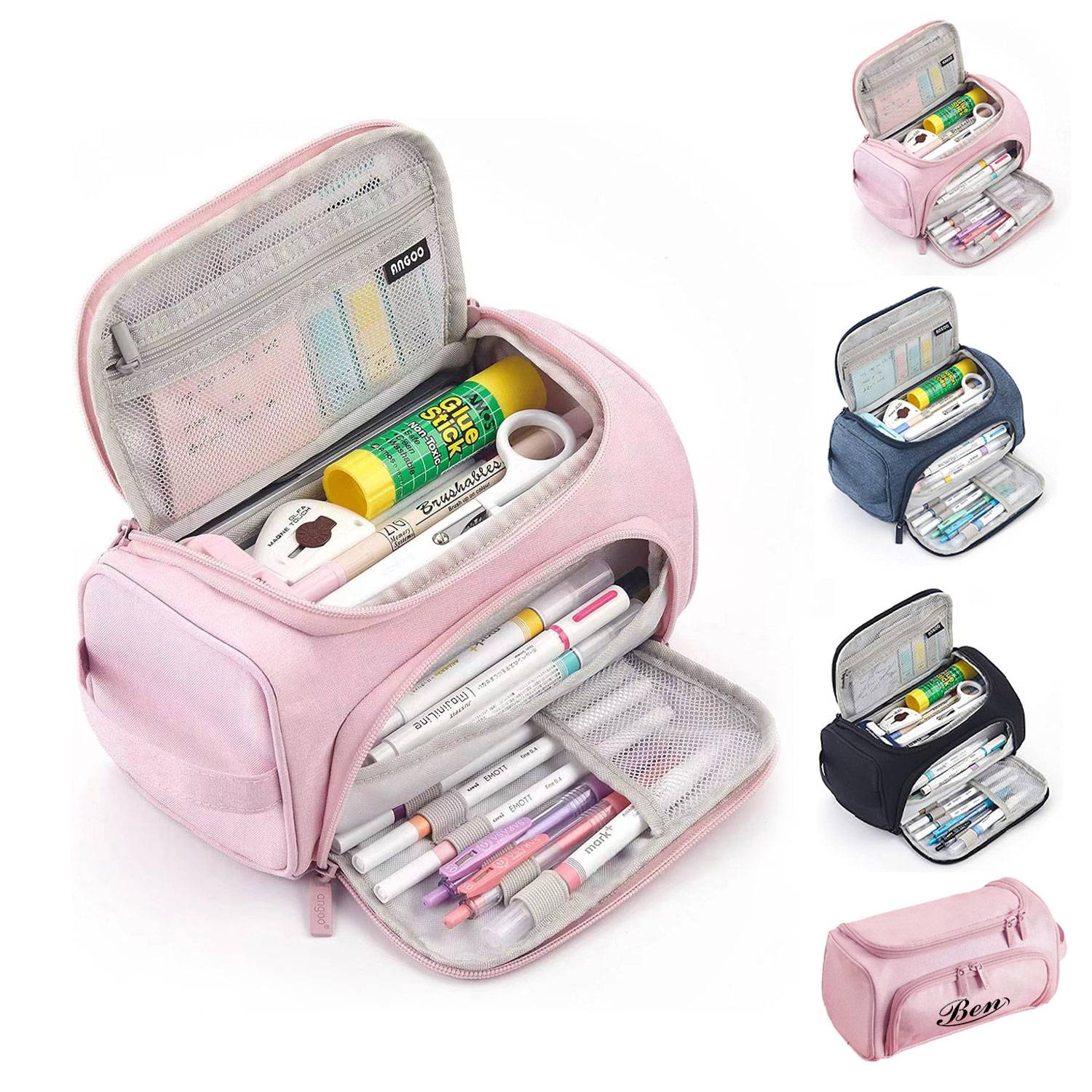 Large Capacity Multi-functional Double-decker Stationery Box 1