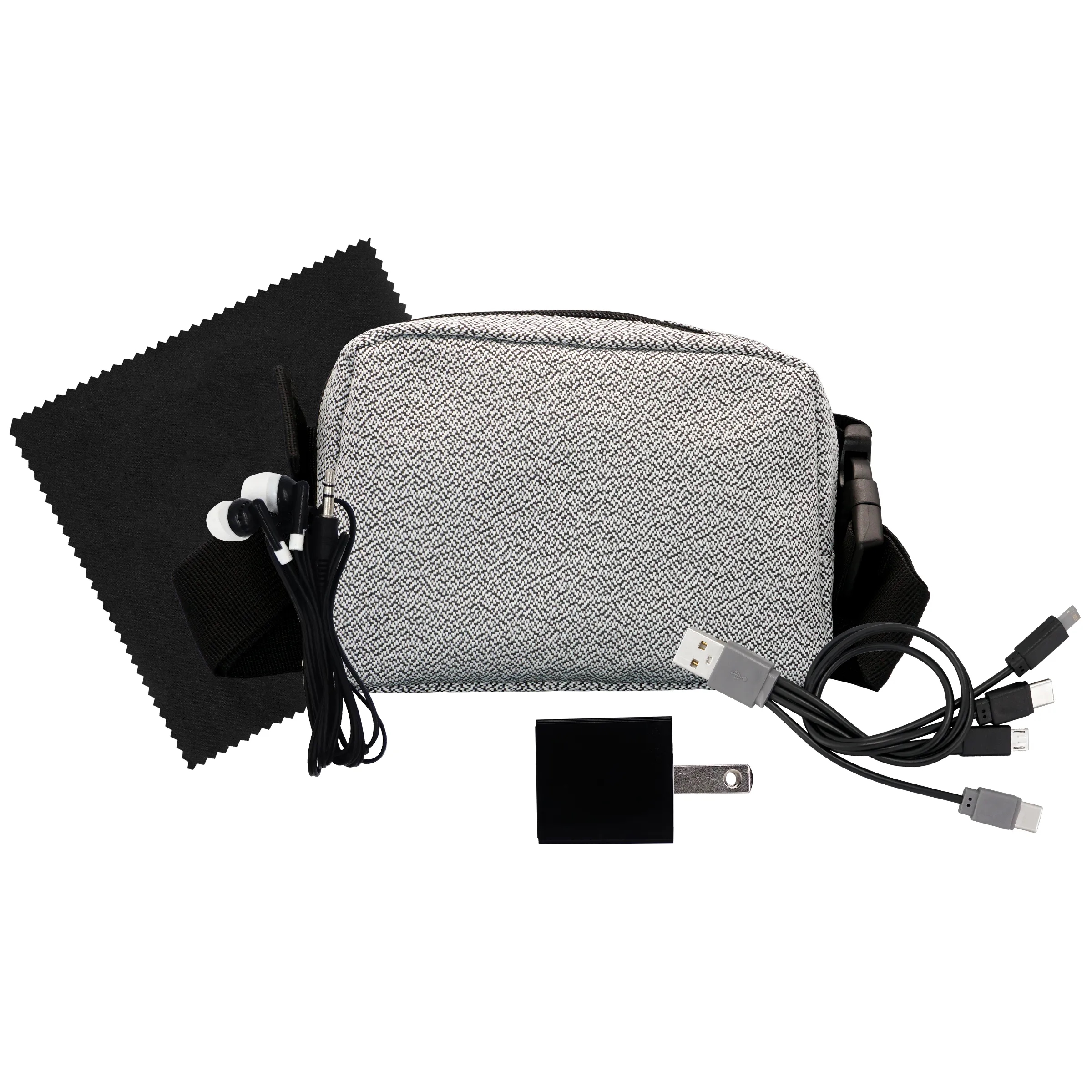 Speck Wall, Cable, Earbud and Cloth Fanny Pack Set 6
