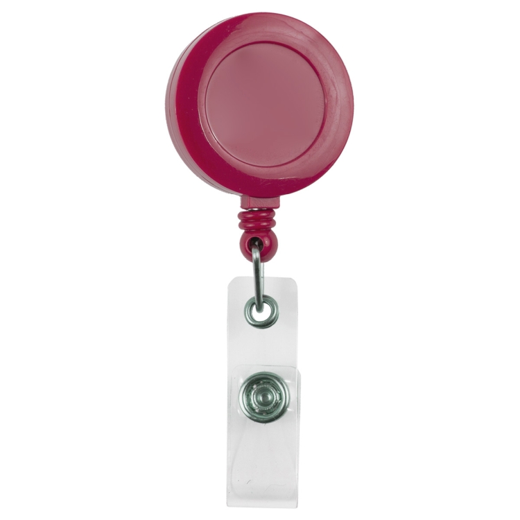 "Lorain VL" 30" Cord Round Retractable Badge Reel and Badge Holder with Metal Slip Clip Attachment 7