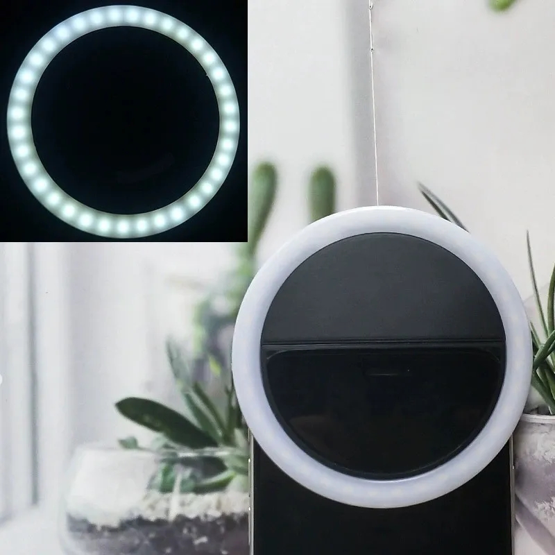 Selfie Ring Light Clip-on Phone Girl Makes up 3