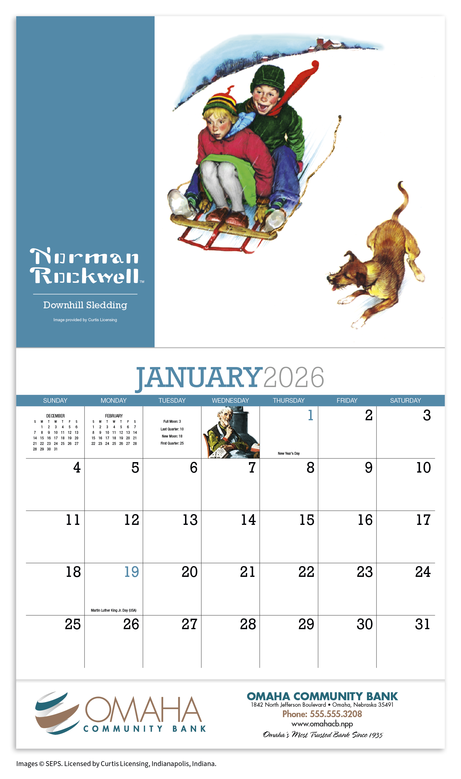 HotLine® Products Norman Rockwell Appointment Calendar - Stapled 59