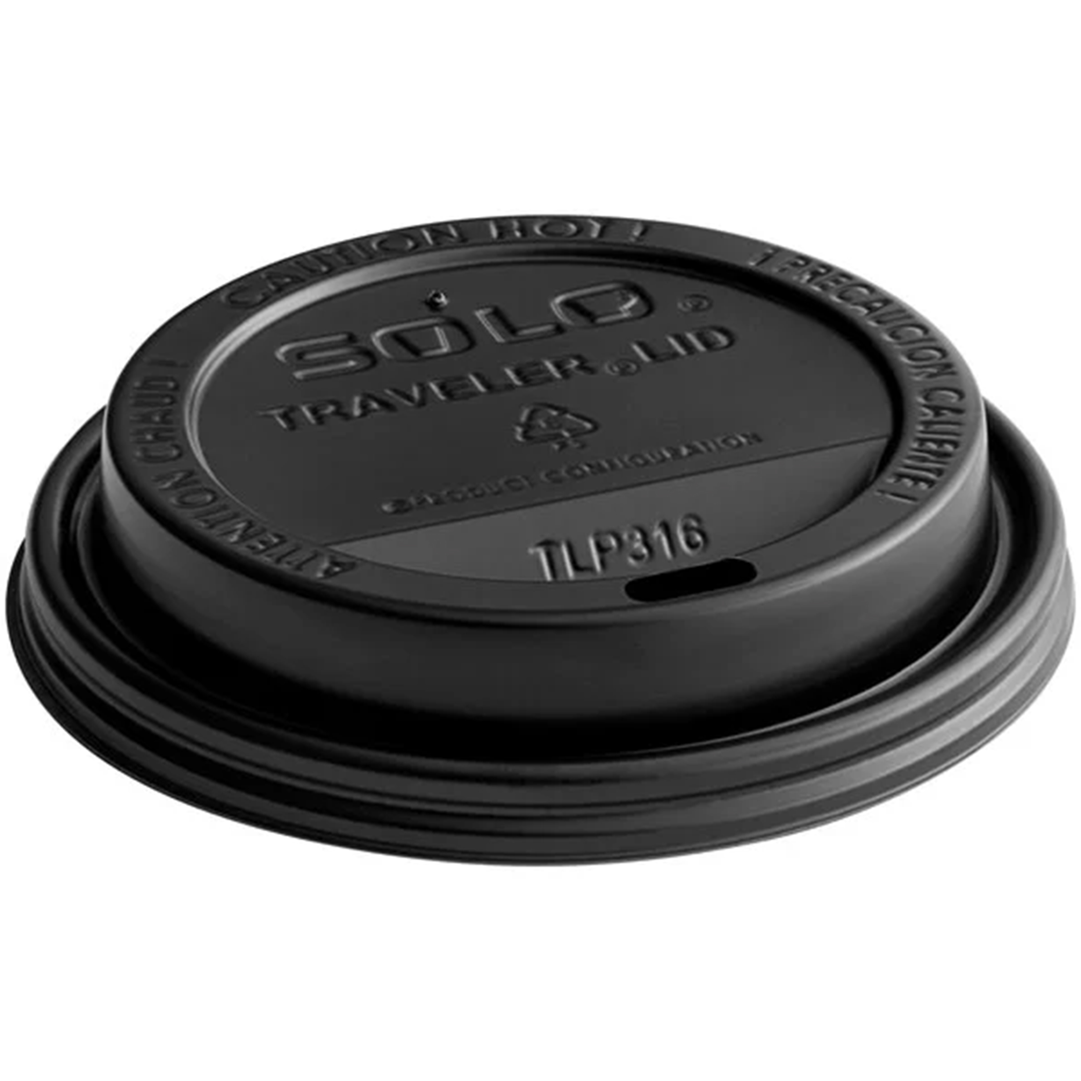 8 Oz. Insulated Paper Cup Lid, Black