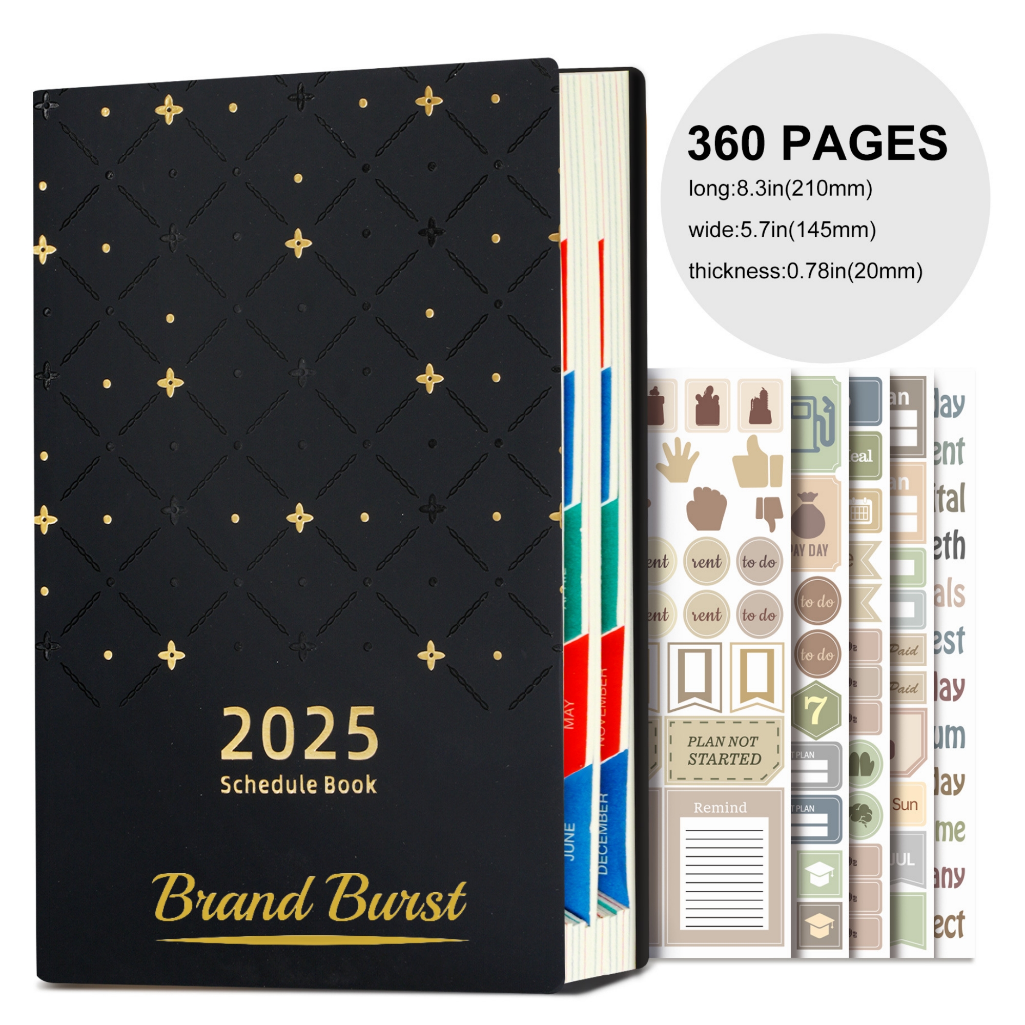 A5 Schedule Notebook 2025