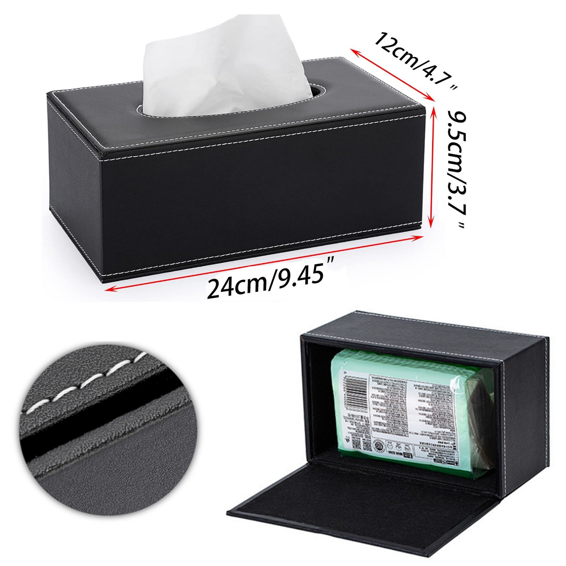 Leather Tissue Box Holder 2