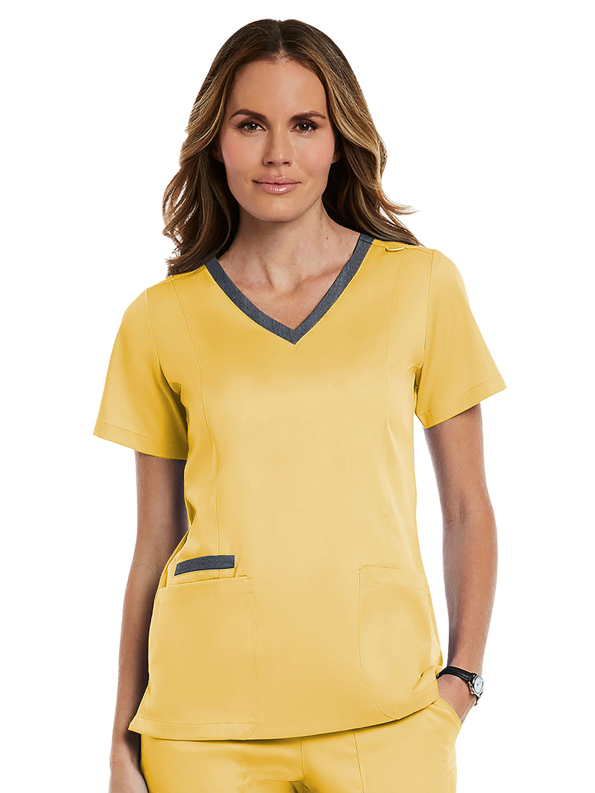 Maevn - Matrix - Women's Three-Pocket Heather Neck Band Top 22