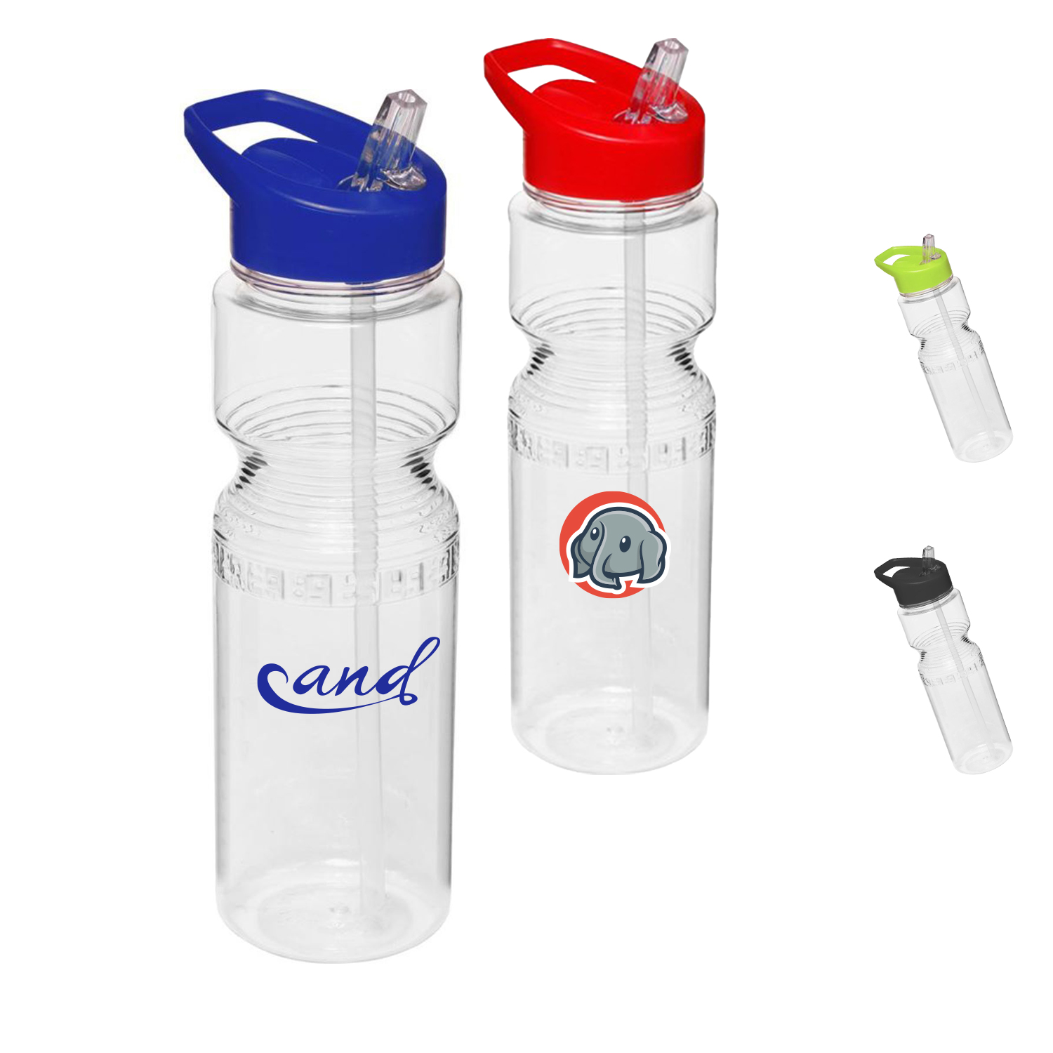 28 oz. BPA free Easy-grip Bike Bottle with flip top straw 2